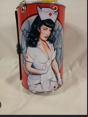 Bettie Page Collector Jeweled Metal  Purse